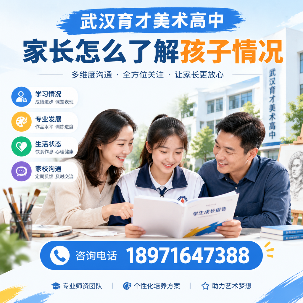 如何通过线上平台了解武汉育才美术高中的孩子情况