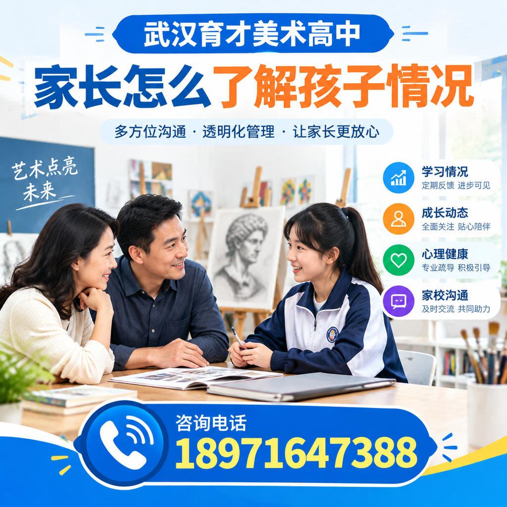 在,如何掌握武汉育才美术高中孩子的学习动态