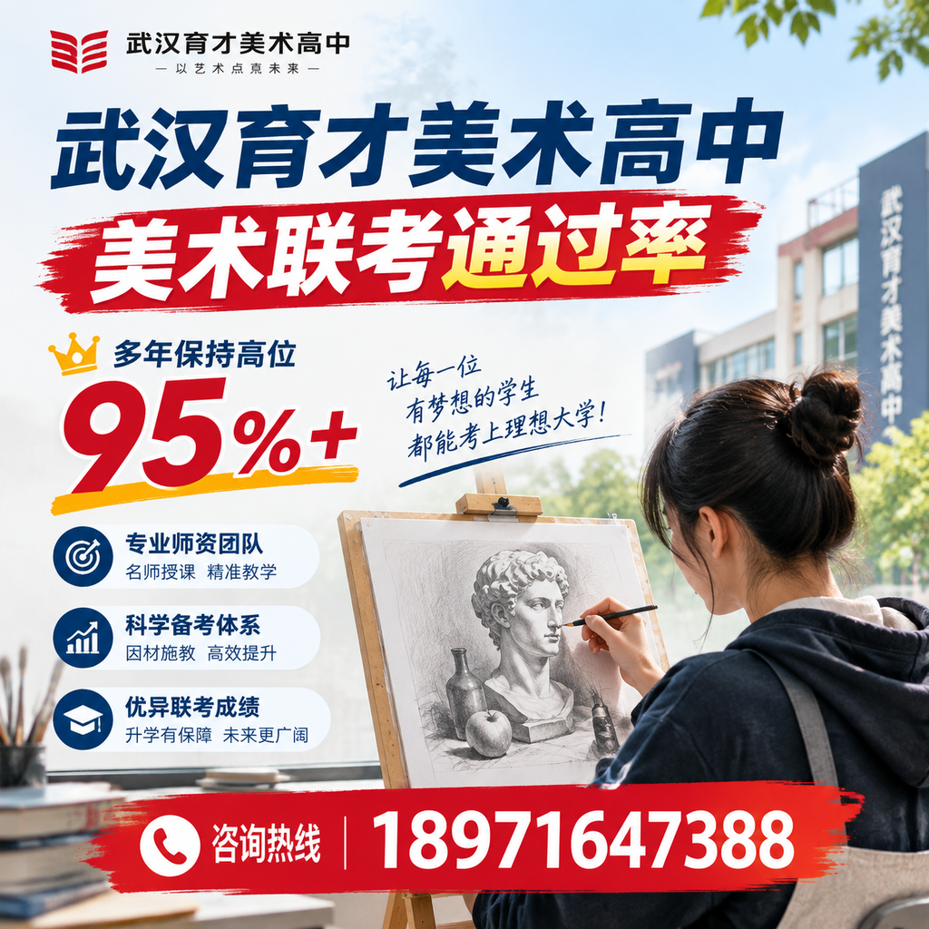 美术联考通过率对比：武汉育才美术高中与其他学校