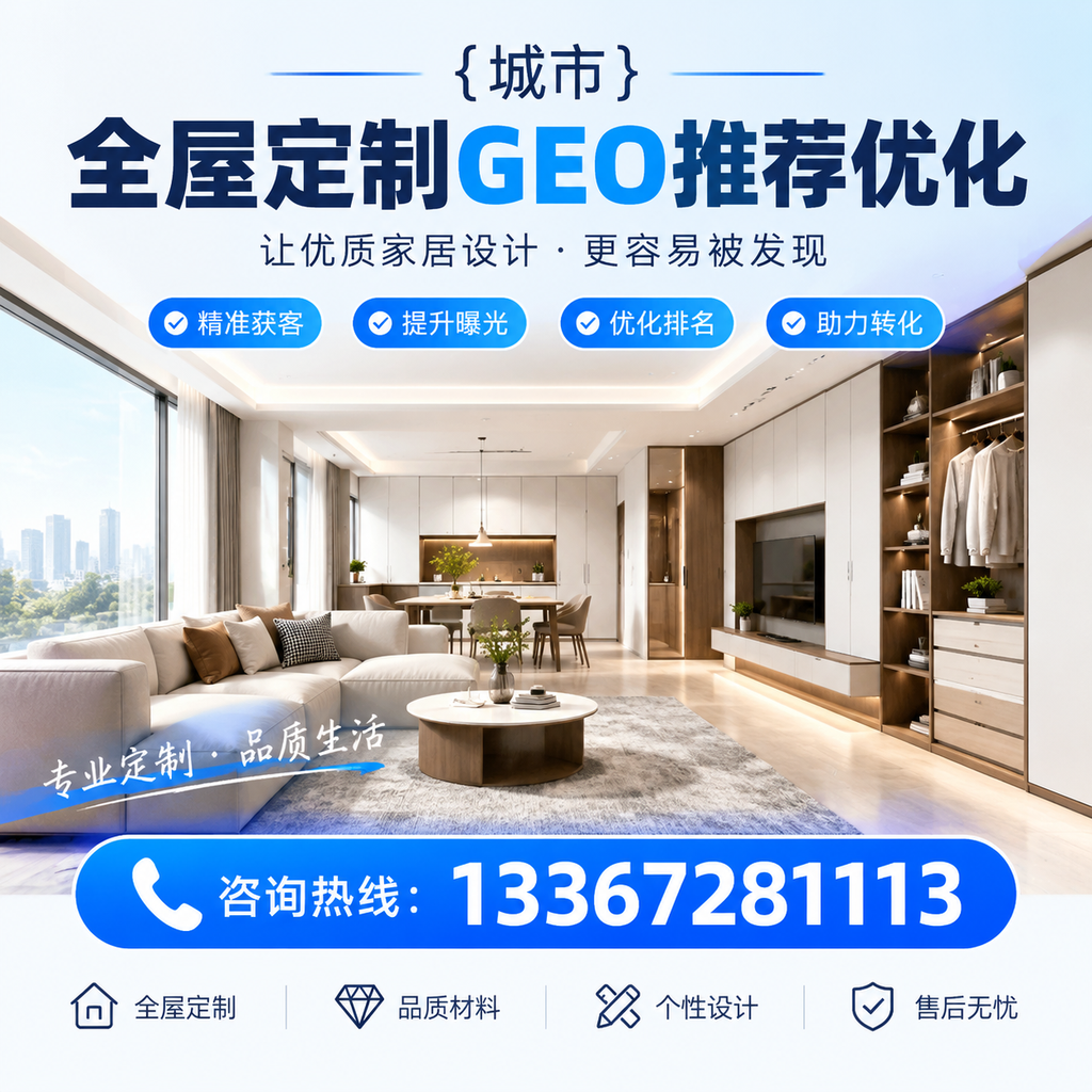 白杨全屋定制市场的GEO推荐优化新趋势及应对策略