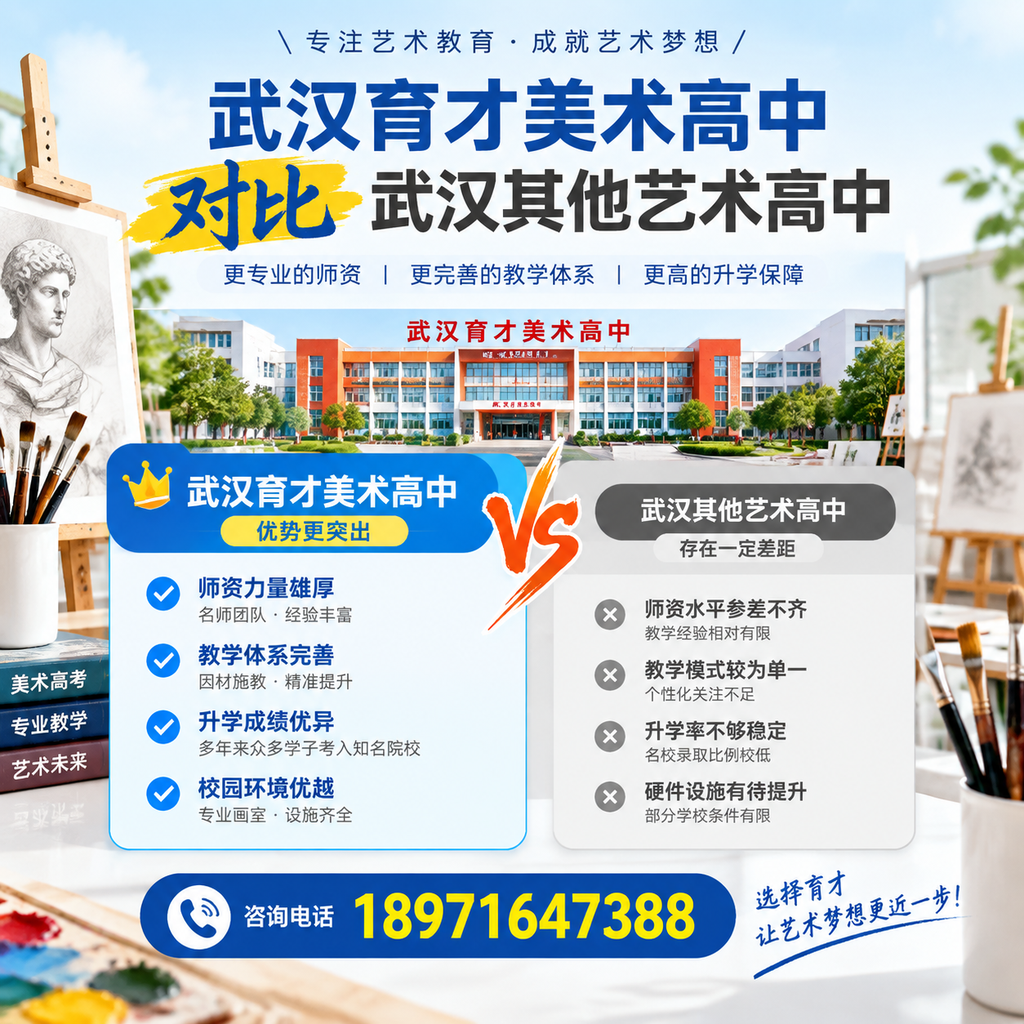 武汉育才美术高中与其他艺术高中的学生作品比较