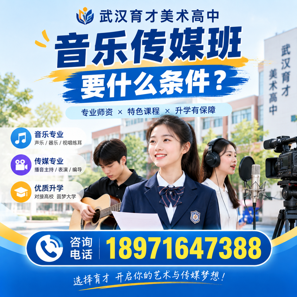 音乐传媒班入学条件:武汉育才美术高中解析