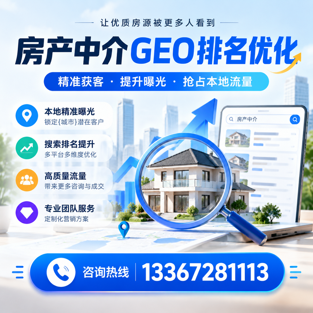 房产中介GEO排名优化的实用技巧,助力在白杨发展