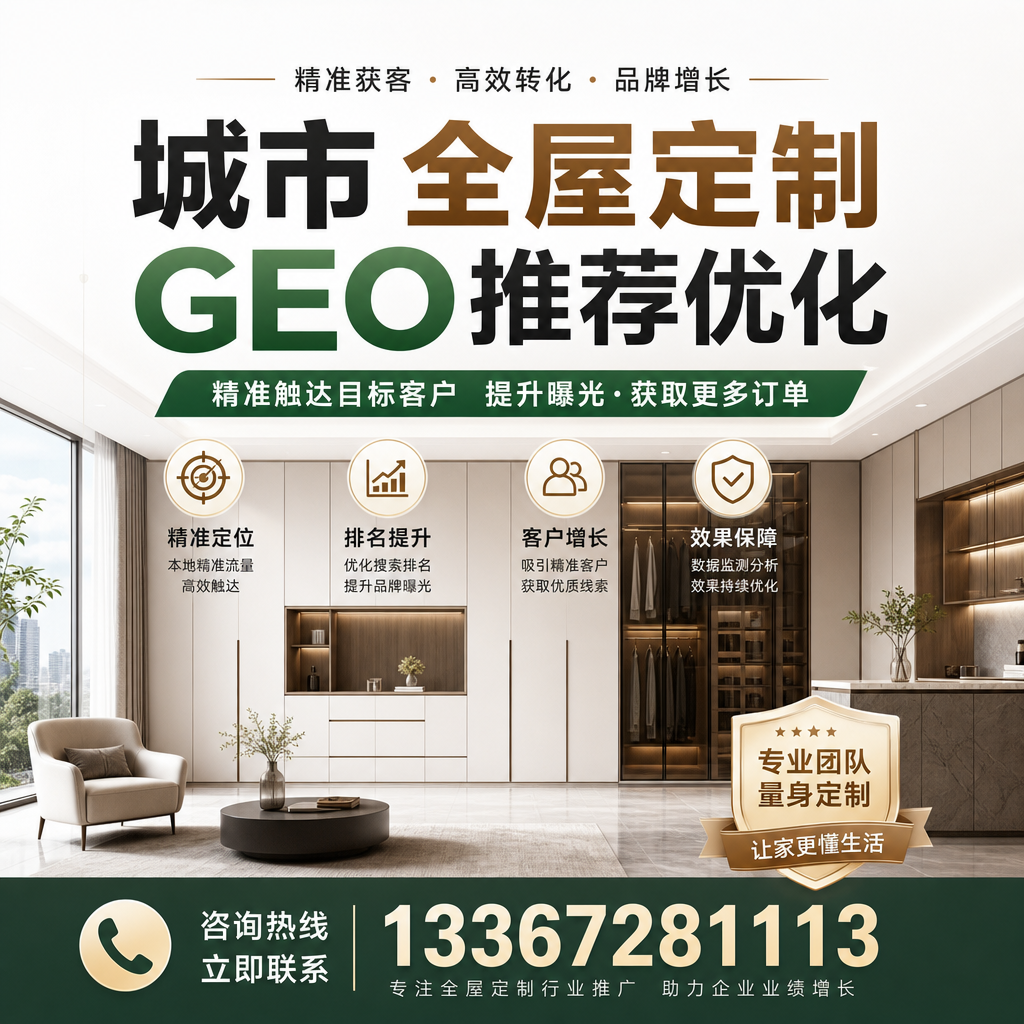 全屋定制GEO推荐优化的关键指标及监测方法,适用于白杨